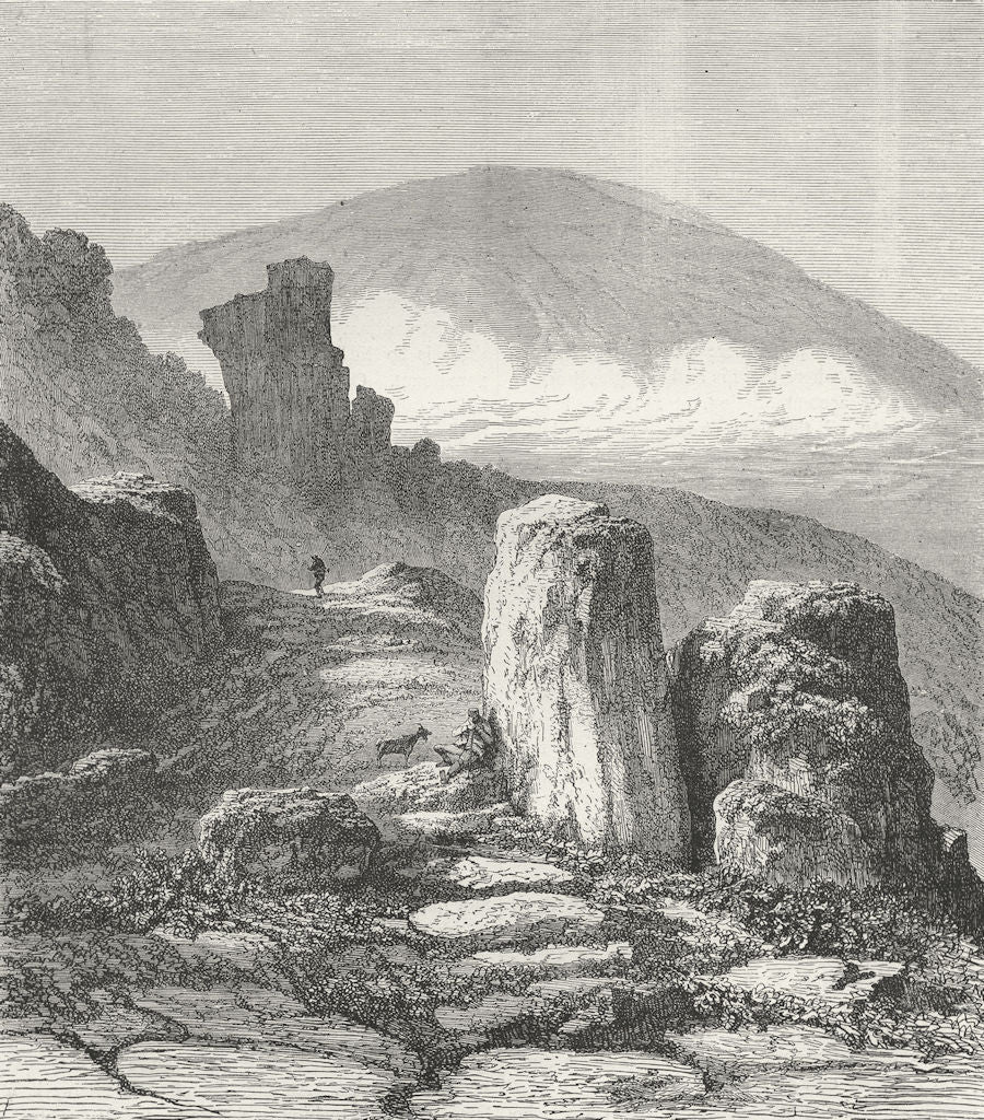 GERMANY. Hartz. Brocken 1880 old antique vintage print picture